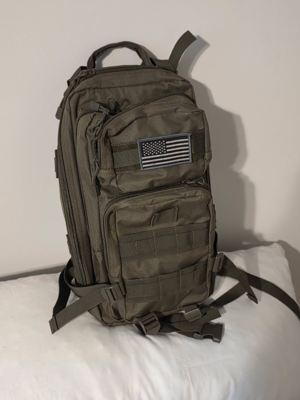 Tactical Olive Green Sling Pack - Men's Military Backpack